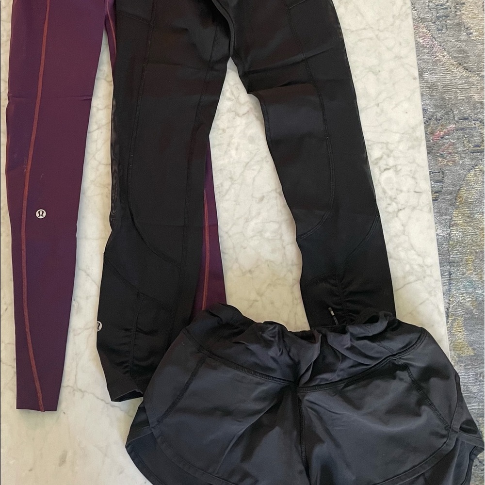 Lululemon bundle Size 2 leggings and shorts